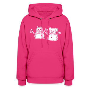 Snowfriends Contoured Hoodie - fuchsia