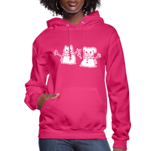 Load image into Gallery viewer, Snowfriends Contoured Hoodie - fuchsia