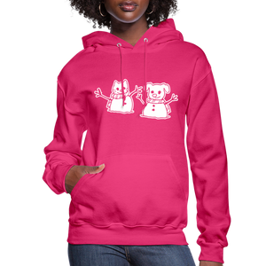 Snowfriends Contoured Hoodie - fuchsia