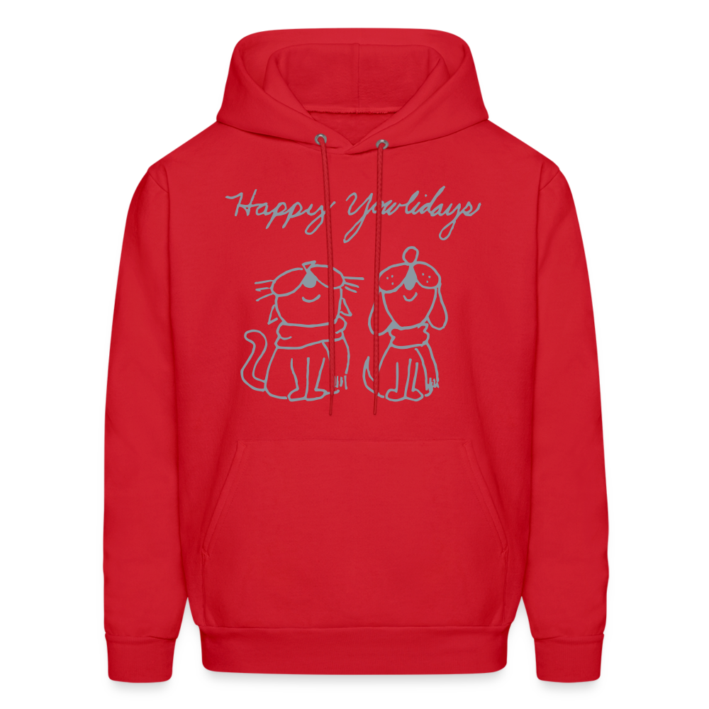 
                  
                    Happy Yowlidays Metallic-Print Hoodie - red
                  
                