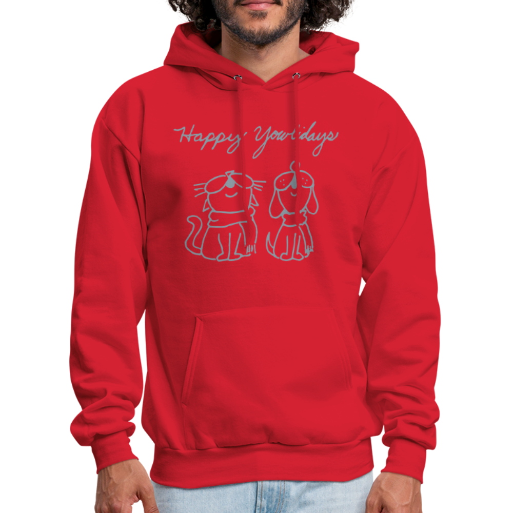 
                  
                    Happy Yowlidays Metallic-Print Hoodie - red
                  
                