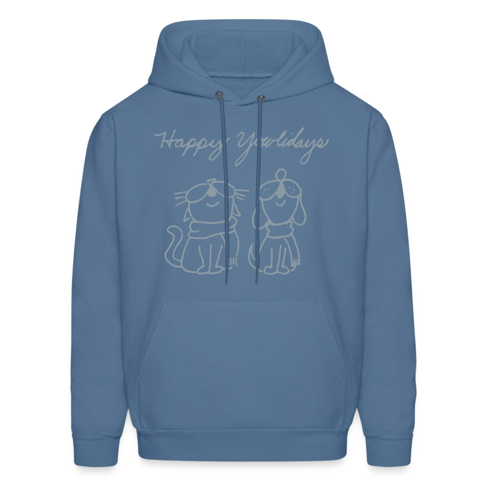 
                  
                    Happy Yowlidays Metallic-Print Hoodie - denim blue
                  
                