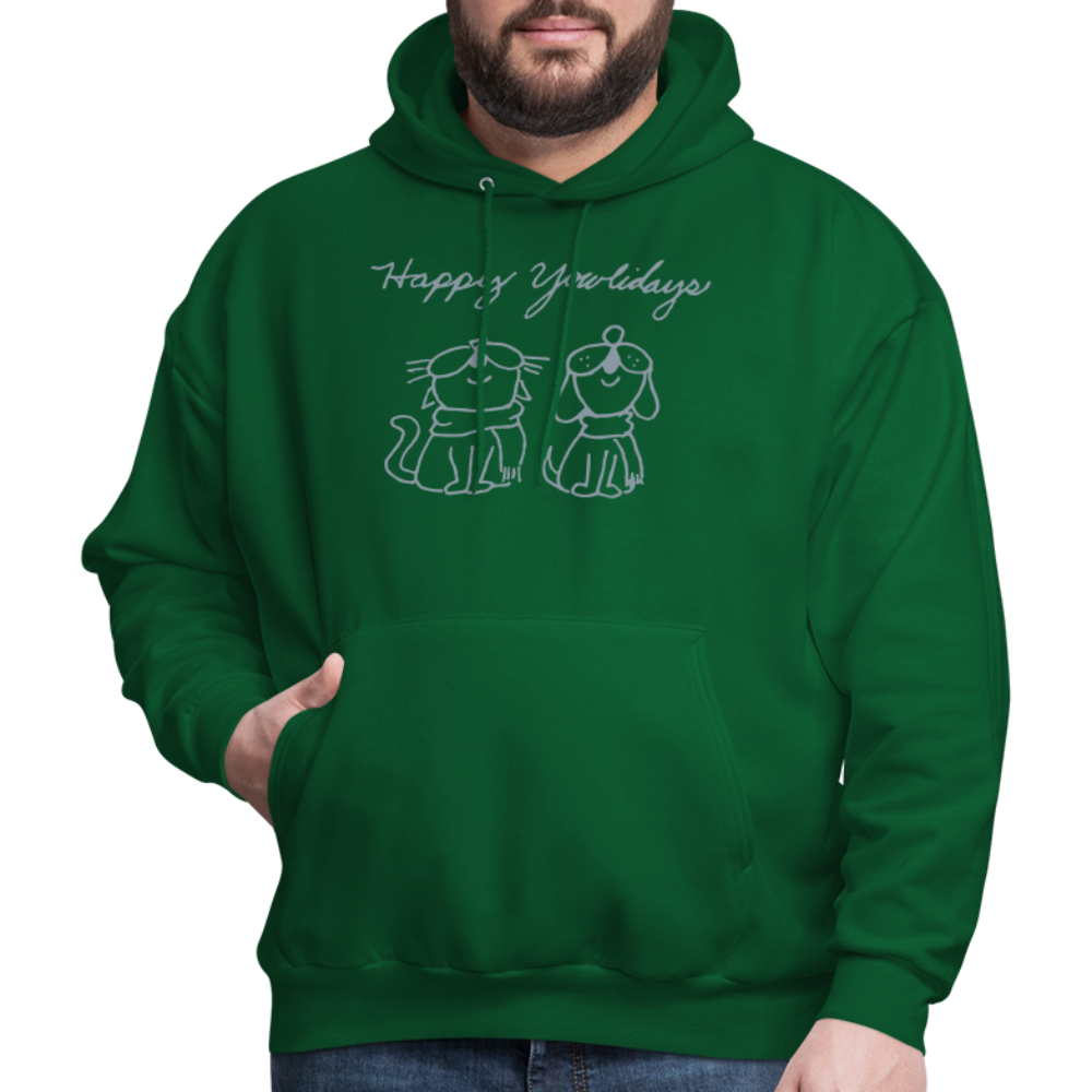 
                  
                    Happy Yowlidays Metallic-Print Hoodie - forest green
                  
                