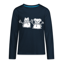 Load image into Gallery viewer, Snowfriends Kids&#39; Premium Long Sleeve T-Shirt - deep navy