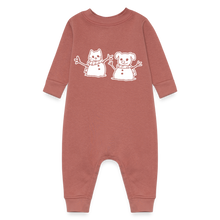 Load image into Gallery viewer, Snowfriends Baby Fleece One Piece - mauve
