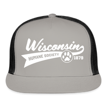 Load image into Gallery viewer, WHS Baseball Logo Trucker Cap - gray/black