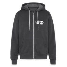 Load image into Gallery viewer, Snowfriends Small Logo Bella + Canvas Unisex Full Zip Hoodie - charcoal grey