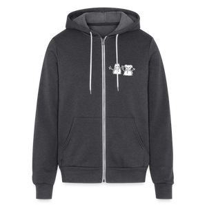 Snowfriends Small Logo Bella + Canvas Unisex Full Zip Hoodie - charcoal grey