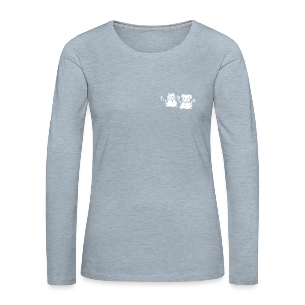 
                  
                    Snowfriends Small Logo Contoured Premium Long Sleeve T-Shirt - heather ice blue
                  
                