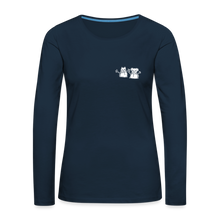 Load image into Gallery viewer, Snowfriends Small Logo Contoured Premium Long Sleeve T-Shirt - deep navy