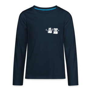 Snowfriends Small Logo Kids' Premium Long Sleeve T-Shirt - deep navy