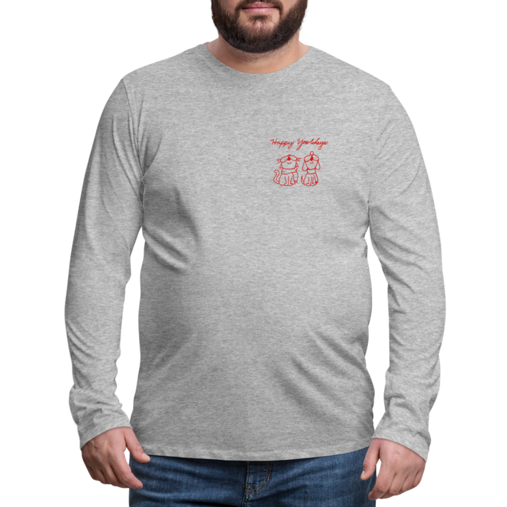 
                  
                    Happy Yowlidays Small Logo Classic Premium Long Sleeve T-Shirt - heather gray
                  
                