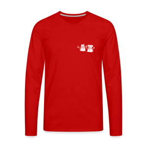 Snowfriends Small Logo Classic Premium Long Sleeve T-Shirt - red