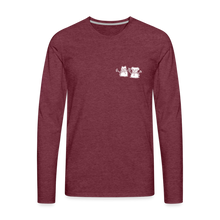 Load image into Gallery viewer, Snowfriends Small Logo Classic Premium Long Sleeve T-Shirt - heather burgundy