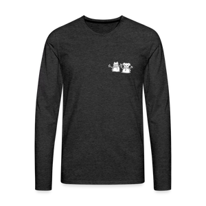 Snowfriends Small Logo Classic Premium Long Sleeve T-Shirt - charcoal grey