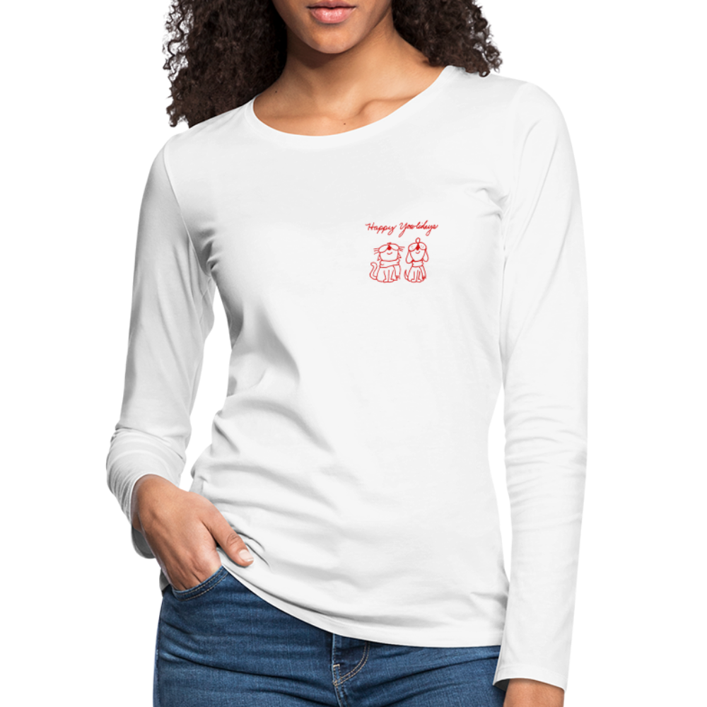 
                  
                    Happy Yowlidays Small Logo Contoured Premium Long Sleeve T-Shirt - white
                  
                