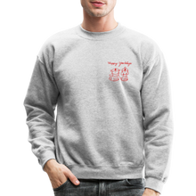 Load image into Gallery viewer, Happy Yowlidays Small Logo Crewneck Sweatshirt - heather gray