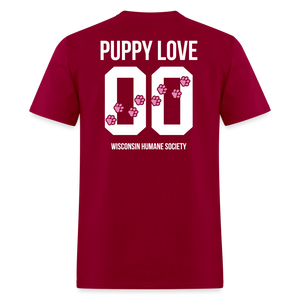 Pink Puppy Love Classic T-Shirt - dark red