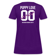 Load image into Gallery viewer, Pink Puppy Love Contoured T-Shirt - purple
