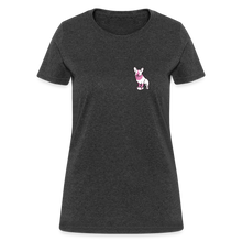 Load image into Gallery viewer, Pink Puppy Love Contoured T-Shirt - heather black