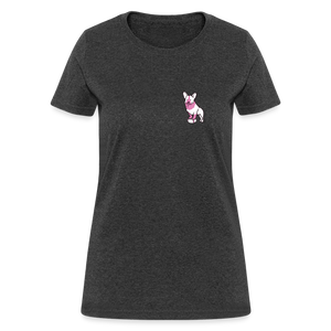Pink Puppy Love Contoured T-Shirt - heather black