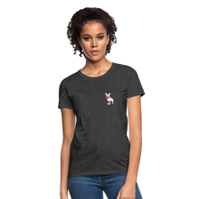 Load image into Gallery viewer, Pink Puppy Love Contoured T-Shirt - heather black