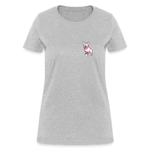 Pink Puppy Love Contoured T-Shirt - heather gray