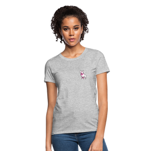 Pink Puppy Love Contoured T-Shirt - heather gray