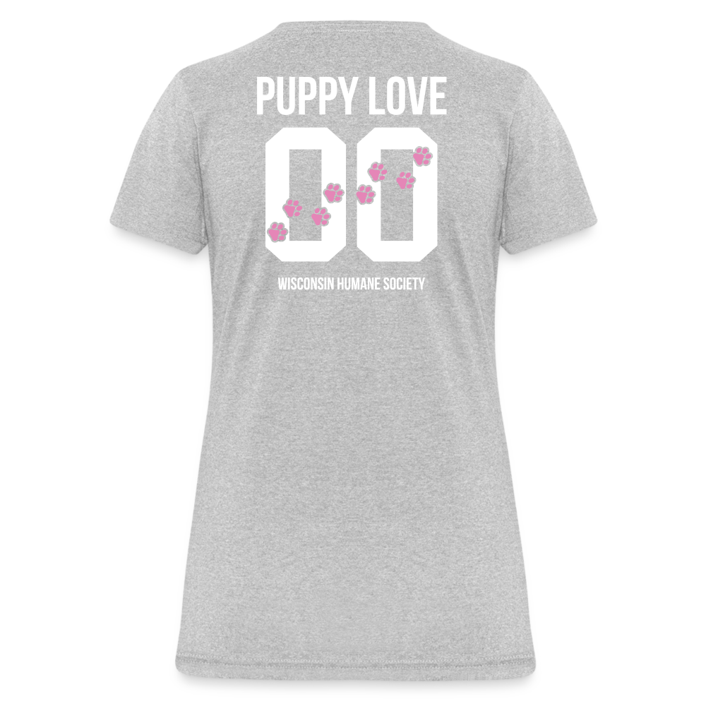 
                  
                    Pink Puppy Love Contoured T-Shirt - heather gray
                  
                