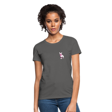 Load image into Gallery viewer, Pink Puppy Love Contoured T-Shirt - charcoal