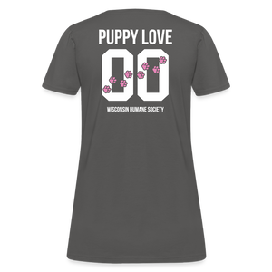 Pink Puppy Love Contoured T-Shirt - charcoal