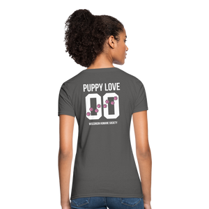 Pink Puppy Love Contoured T-Shirt - charcoal