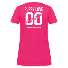 Load image into Gallery viewer, Pink Puppy Love Contoured T-Shirt - fuchsia