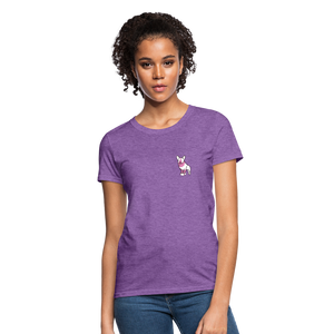 Pink Puppy Love Contoured T-Shirt - purple heather