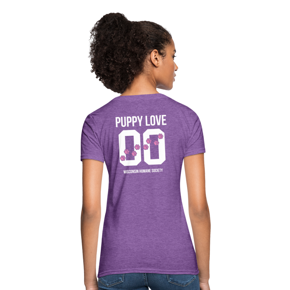 
                  
                    Pink Puppy Love Contoured T-Shirt - purple heather
                  
                