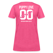 Load image into Gallery viewer, Pink Puppy Love Contoured T-Shirt - heather pink
