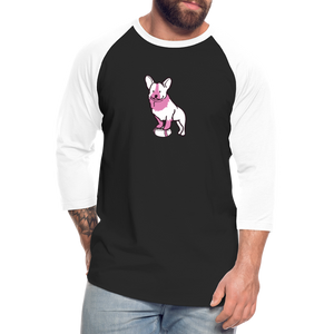 Pink Puppy Love Baseball T-Shirt - black/white