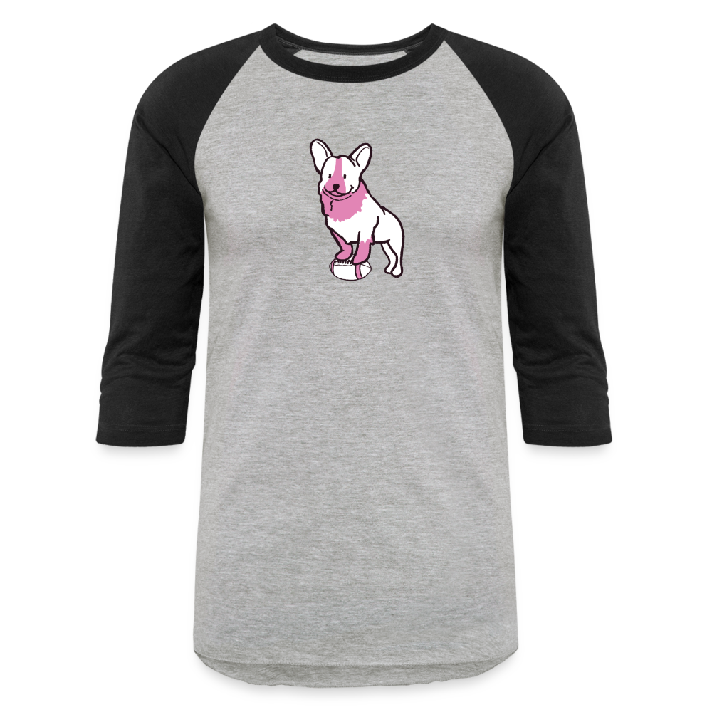 
                  
                    Pink Puppy Love Baseball T-Shirt - heather gray/black
                  
                