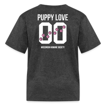 Load image into Gallery viewer, Pink Puppy Love Kids&#39; T-Shirt - heather black