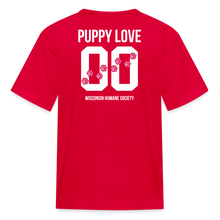 Load image into Gallery viewer, Pink Puppy Love Kids&#39; T-Shirt - red