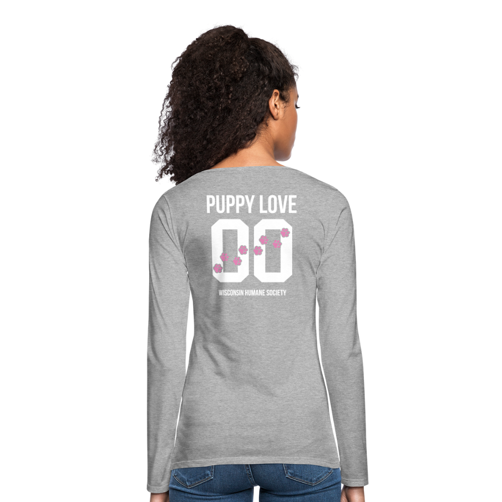 
                  
                    Pink Puppy Love Contoured Premium Long Sleeve T-Shirt - heather gray
                  
                