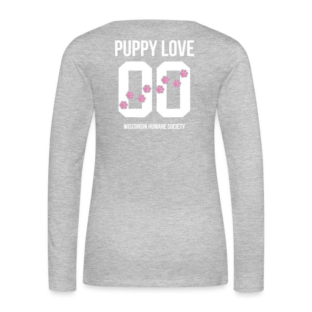 
                  
                    Pink Puppy Love Contoured Premium Long Sleeve T-Shirt - heather gray
                  
                