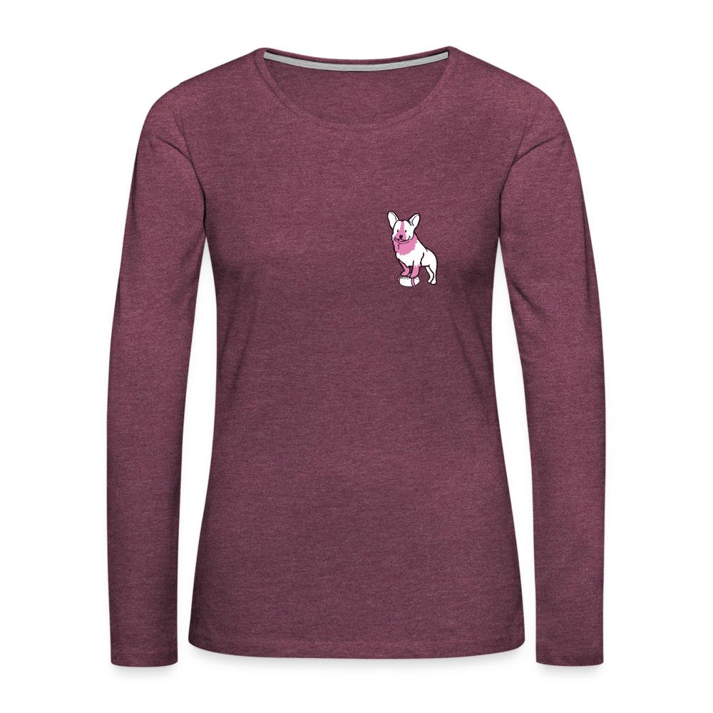 
                  
                    Pink Puppy Love Contoured Premium Long Sleeve T-Shirt - heather burgundy
                  
                