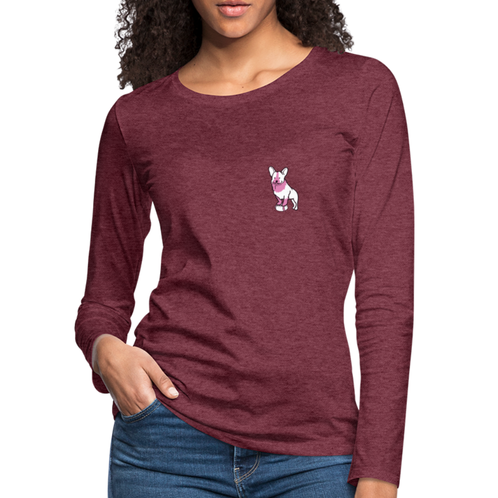 
                  
                    Pink Puppy Love Contoured Premium Long Sleeve T-Shirt - heather burgundy
                  
                