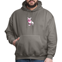 Load image into Gallery viewer, Pink Puppy Love Hoodie - asphalt gray