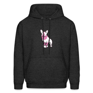 Pink Puppy Love Hoodie - charcoal grey