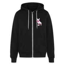 Load image into Gallery viewer, Pink Puppy Love Bella + Canvas Unisex Full Zip Hoodie - black