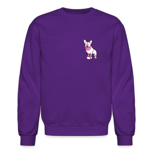 Pink Puppy Love Crewneck Sweatshirt - purple