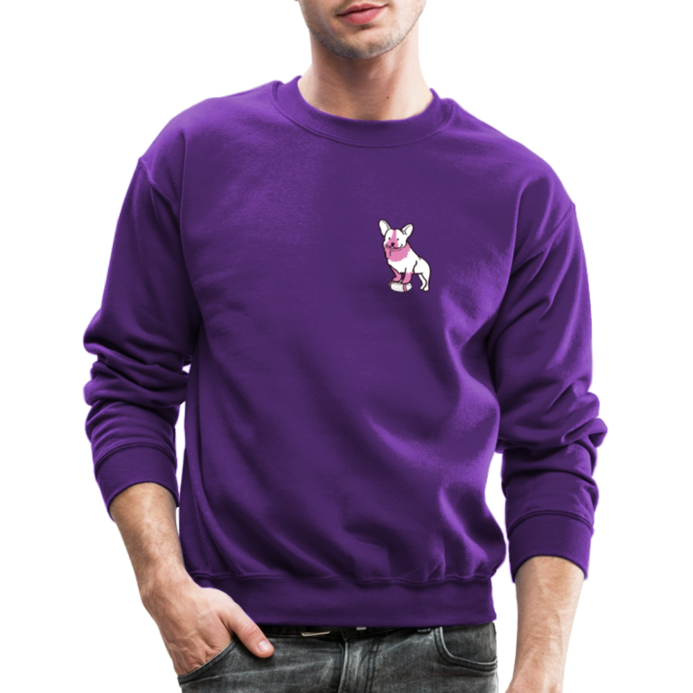 Pink Puppy Love Crewneck Sweatshirt - purple