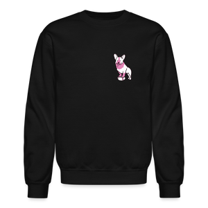 Pink Puppy Love Crewneck Sweatshirt - black